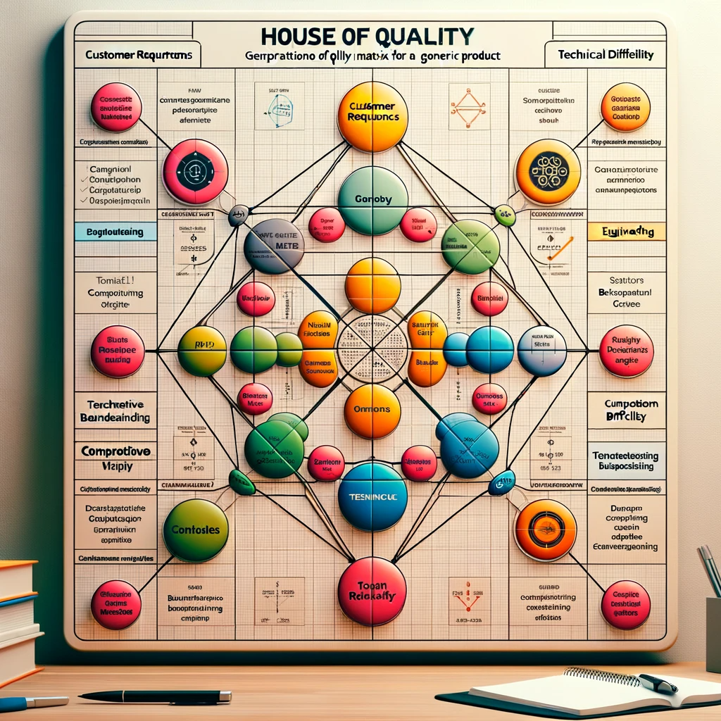 A graph of the House of Quality